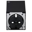 Gira 4922005 Abdeckung SCHUKO-Steckdose KD mit Aufdruck "Steckdose" System 55 Schwarz
