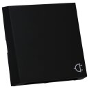 Gira 4922005 Abdeckung SCHUKO-Steckdose KD mit Aufdruck "Steckdose" System 55 Schwarz