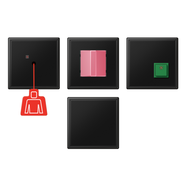 Jung NRSLS0834SWM Notrufset Graphitschwarz