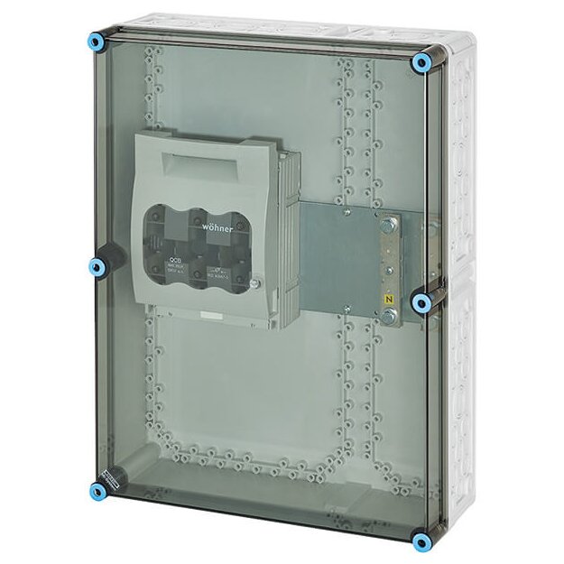 Hensel Mi 5651 Mi-NH-Sicherungslasttrennschaltergehäuse , 1xNH 1, 3polig 250 A+PE+N