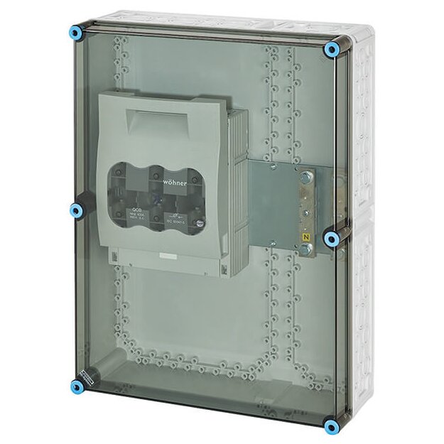 Hensel Mi 5652 Mi-NH-Sicherungslasttrennschaltergehäuse , 1xNH 2, 3polige 400 A+PE+N