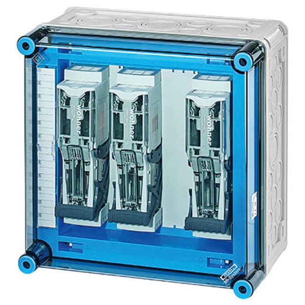Hensel Mi 6291 Mi-NH-Sicherungslasttrennschaltergehäuse , 3x3xNH000,a. Sammels., 250A, 5polig