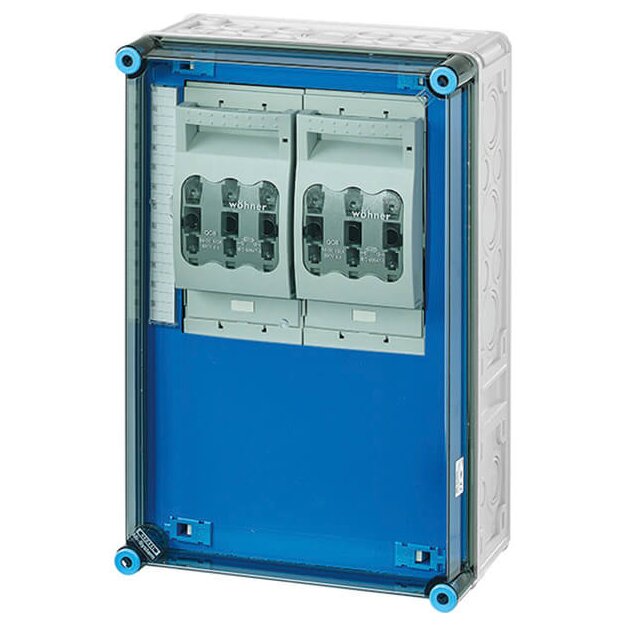 Hensel Mi 6365 Mi-NH-Sicherungslasttrennschaltergehäuse , 2x3xNH00,auf Sammelschiene, 250A, 5polig