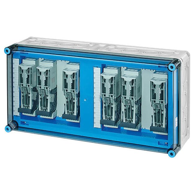Hensel Mi 6496 Mi-NH-Sicherungslasttrennschaltergehäuse , 6x3xNH000,a. Sammels., 630A, 5polig