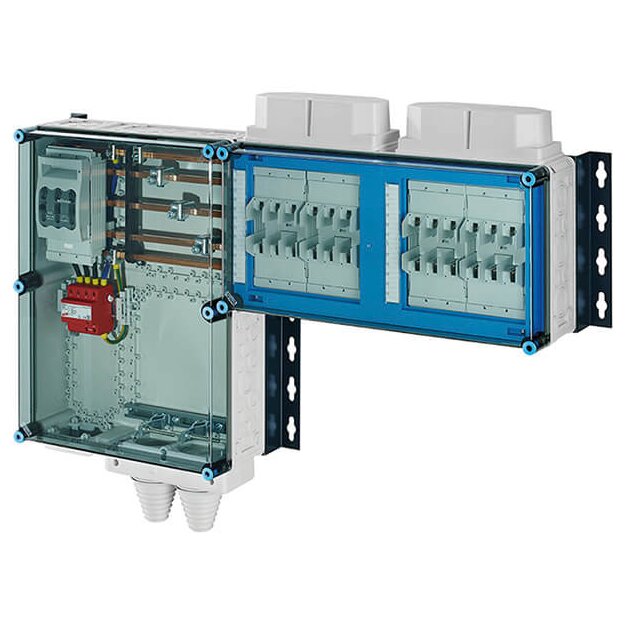Hensel Mi AS 9144 S anschlussfertiger Verteiler 4x3xNH 00 , 125 A, 5polige Sammelschiene 250 A