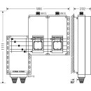 Hensel Mi AS 9252 anschlussfertiger Verteiler 2x3xNH 1 ,...