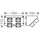 Hensel Mi CB 19 Mi Connection Box, 4x CEE 16A, 3p., 230V