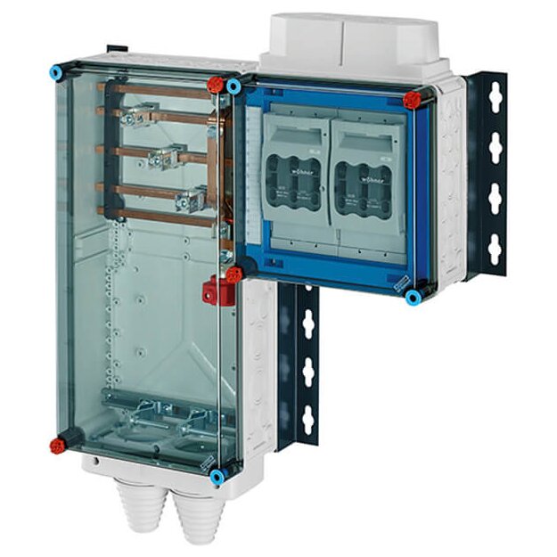 Hensel Mi HV 6152 Mi-Hauptleitungsverteiler 2x3xNH 00 , 125 A, 5polige Sammelschiene 250 A