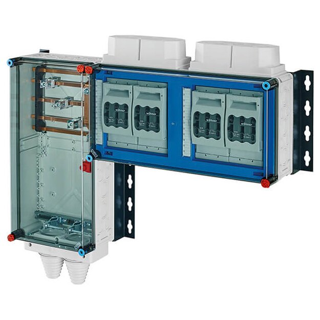 Hensel Mi HV 9154 Mi-Hauptleitungsverteiler 4x3xNH 00 , 125 A, 5polige Sammelschiene 250 A