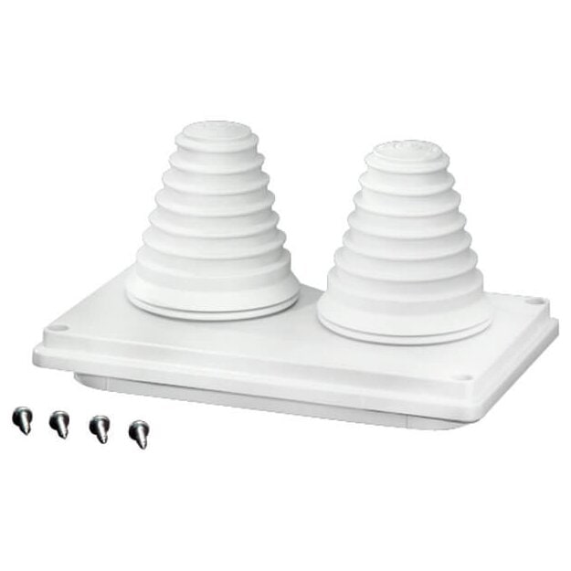 Hensel MV FP 66 Kabeleinführungsflansch Mit 2 Kabeltülllen bis 72 mm, IP 55