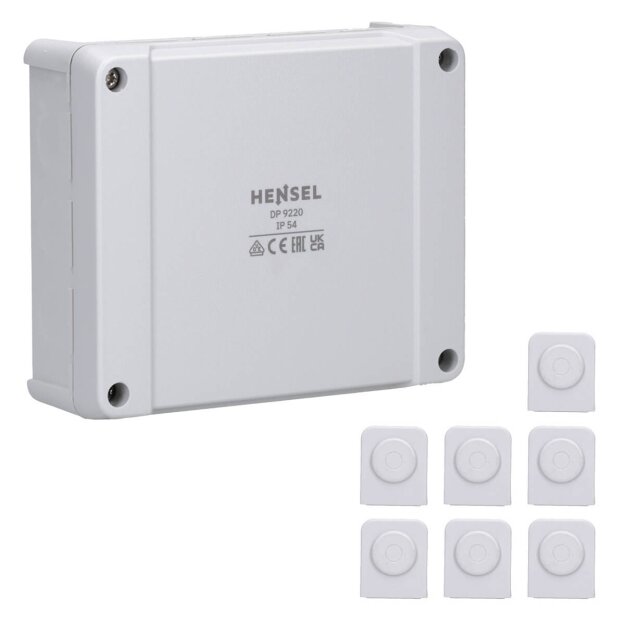 Hensel DP 9220 Kabelabzweigkasten bis 2,5 qmm 3phasig, 4 qmm 1phasig, ohne Klemme