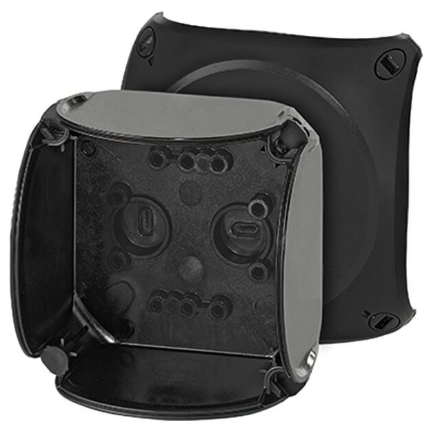 Hensel EB 02 B Leergehäuse, nicht durchsichtiger Deckel Einbaumasse 74x74x47 mm