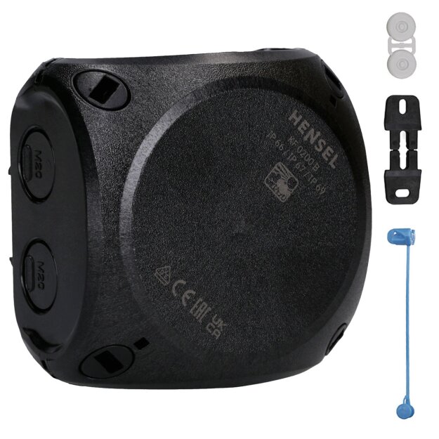 Hensel KF 0200 B Kabelabzweigkasten bis 2,5 qmm ohne Klemme, schwarz