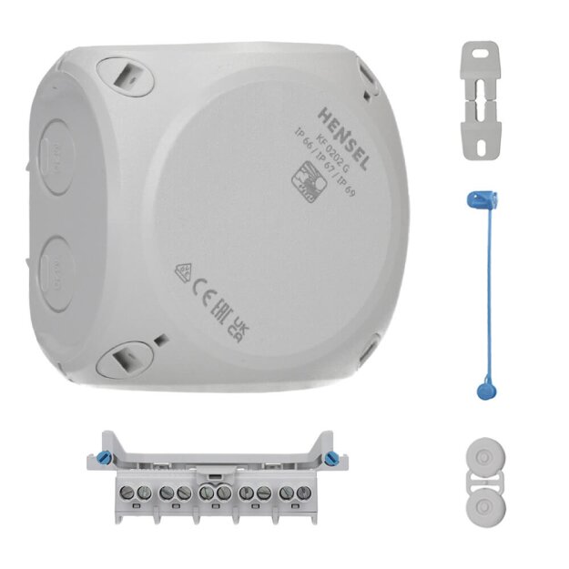 Hensel KF 0202 G Abzweigdose IP66/67/69 Wetterfest Abzweigkasten 2,5mm² ENYCASE