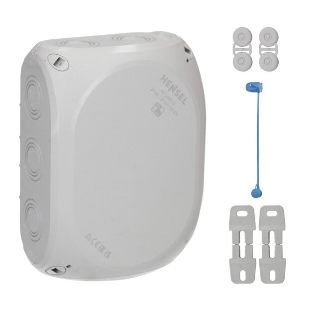 Hensel KF 1000 G Kabelabzweigkasten bis 10 qmm 3phasig, 16 qmm 1phasig, ohne Klemme