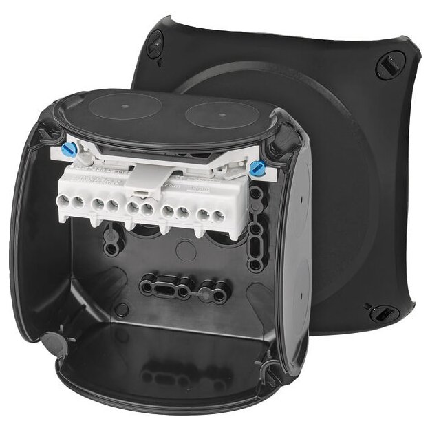 Hensel KX 0404 C Kabelabzweigkasten 1,5-4 qmm 5polig, schwarz, Ex-Zone 2 und 22