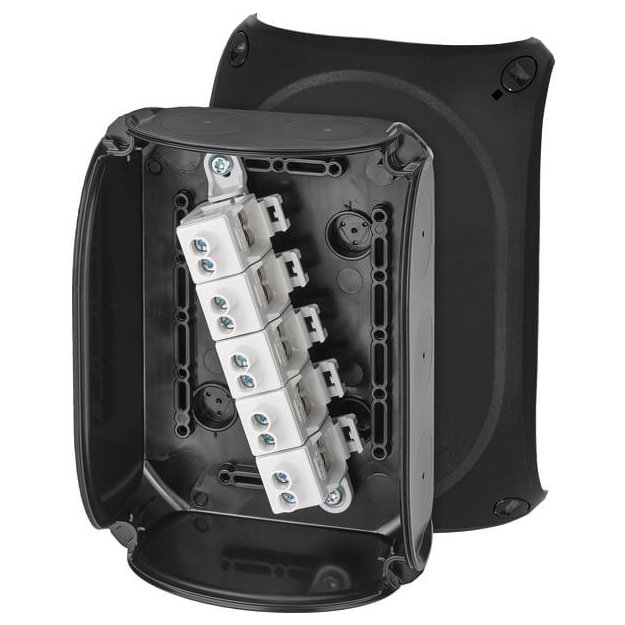Hensel KX 1010 C Kabelabzweigkasten 2,5-10 qmm 5polig, schwarz, Ex-Zone 2 und 22