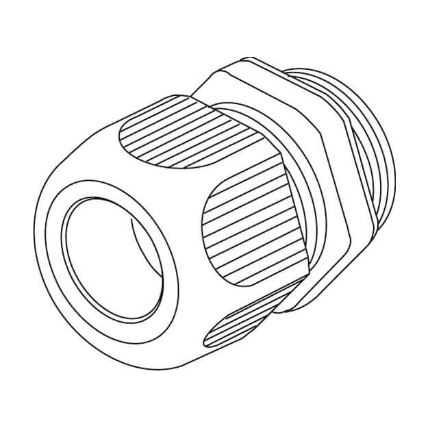 Kleinhuis 1234VM1201 IPON-Kabelverschraubung vollmetrisch M12 für Kabel-Ø 3-7 mm Kunststoff PA RAL 7035 Lichtgrau