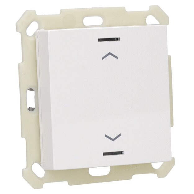 MDT BE-TAL55T1.A1 KNX Taster Light 55 1-fach RGBW Temperatursensor Reinweiß glänzend Jalousie