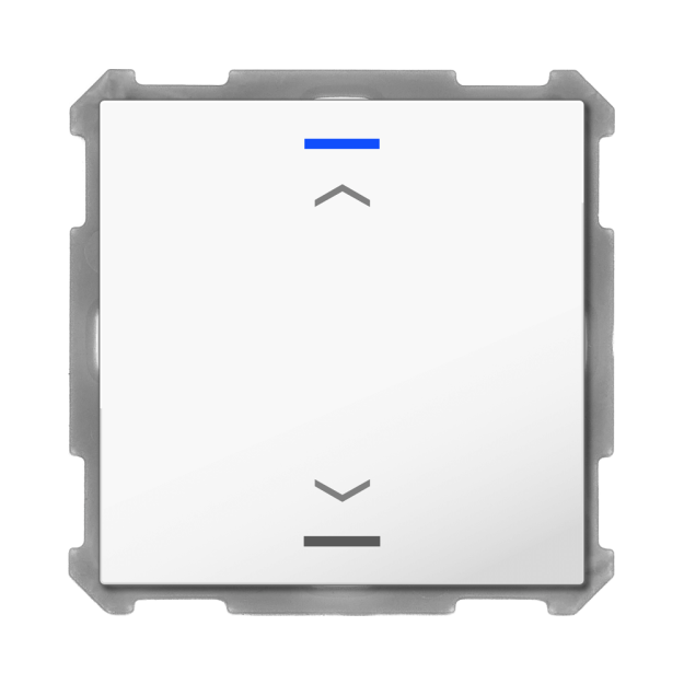 MDT BE-TAL63T1.A1 KNX Taster Light 63 1-fach RGBW Temperatursensor Studioweiß glänzend Jalousie
