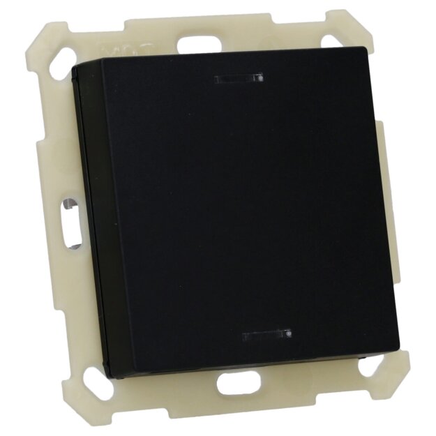 MDT BE-TAL55T106.01 KNX Taster Light 55 1-fach RGBW Temperatursensor Schwarz matt Neutral