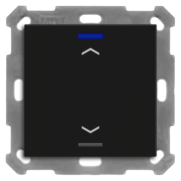 MDT BE-TAL550106.A1 KNX Taster Light 55 1-fach RGBW Schwarz matt Jalousie