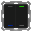 MDT BE-TAL550206.01 KNX Taster Light 55 2-fach RGBW Schwarz matt Neutral
