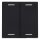 MDT BE-TAL55W206.01 MDT Wippe für KNX Taster Light 55 2-fach Schwarz matt Neutral