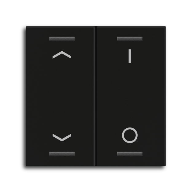 MDT BE-TAL55W206.C1 MDT Wippe für KNX Taster Light 55 2-fach Schwarz matt Jalousie_Schalten
