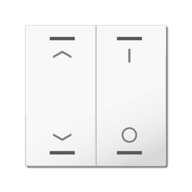 MDT BE-TAL55W202.C1 MDT Wippe für KNX Taster Light 55 2-fach Reinweiß glänzend Jalousie_Schalten