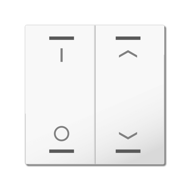 MDT BE-TAL55W202.D1 MDT Wippe für KNX Taster Light 55 2-fach Reinweiß glänzend Schalten_Jalousie