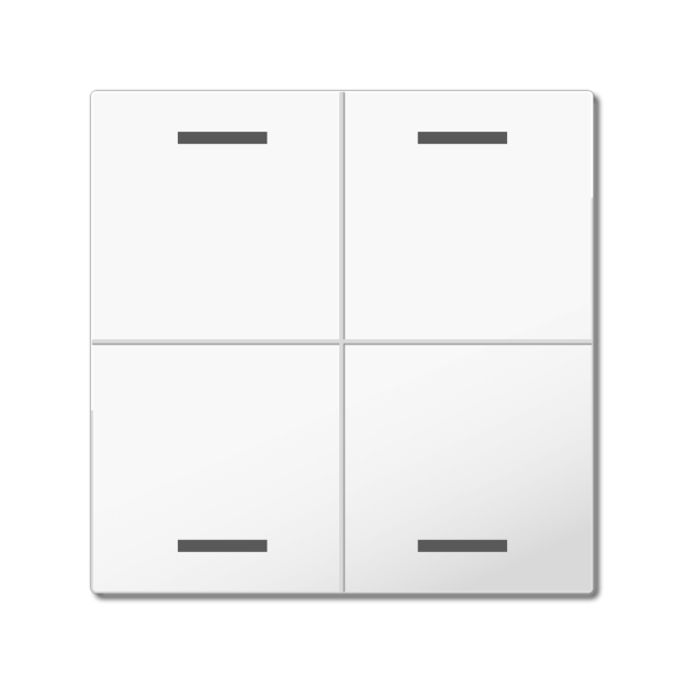 MDT BE-TAL55W402.01 MDT Wippe für KNX Taster Light 55 4-fach Reinweiß glänzend Neutral