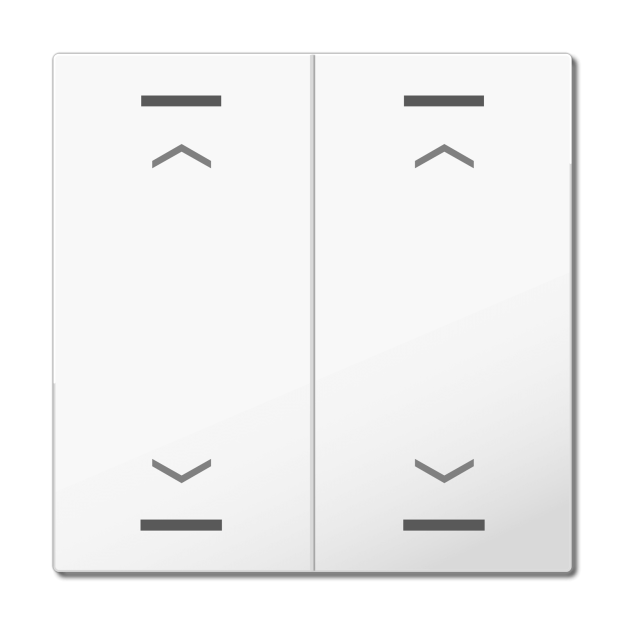 MDT BE-TAL63W204.A1 MDT Wippe für KNX Taster Light 63 2-fach Studioweiß glänzend Jalousie