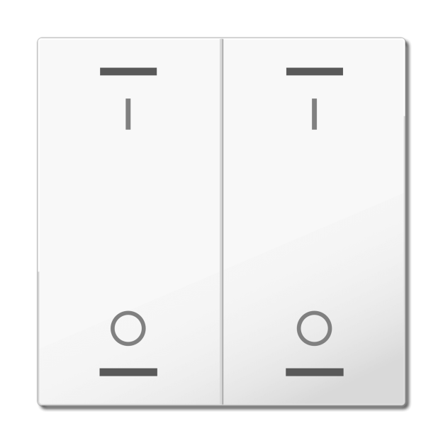 MDT BE-TAL63W204.B1 MDT Wippe für KNX Taster Light 63 2-fach Studioweiß glänzend Schalten