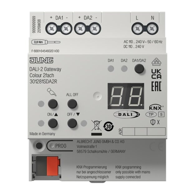 Jung 301281SDA2R KNX DALI-2 Gateway Colour 2fach