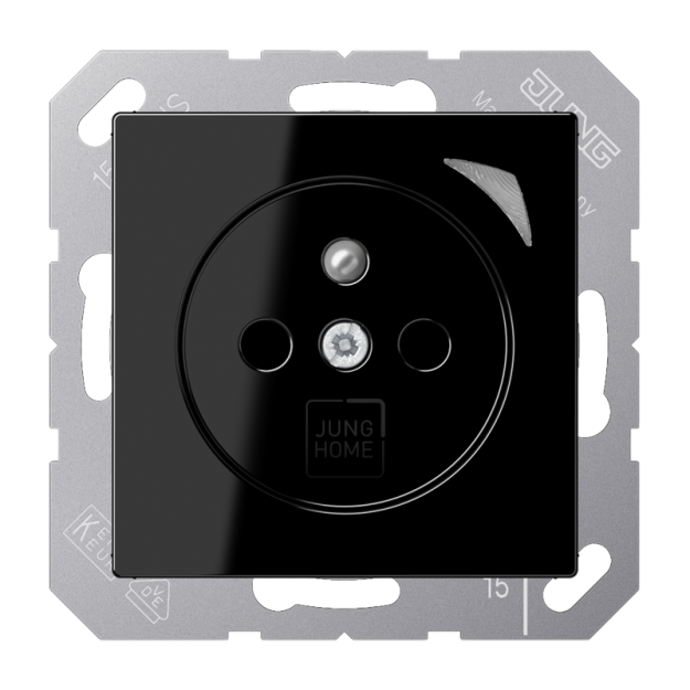 Jung BTA1521FSESW JUNG HOME Steckdose Energy, französisch/belgisches System Farbe Schwarz Serie A