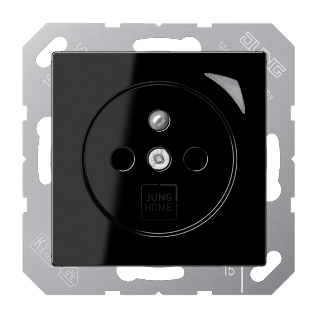 Jung BTA1521FSSW JUNG HOME Steckdose Energy, französisch/belgisches System Farbe Schwarz Serie A