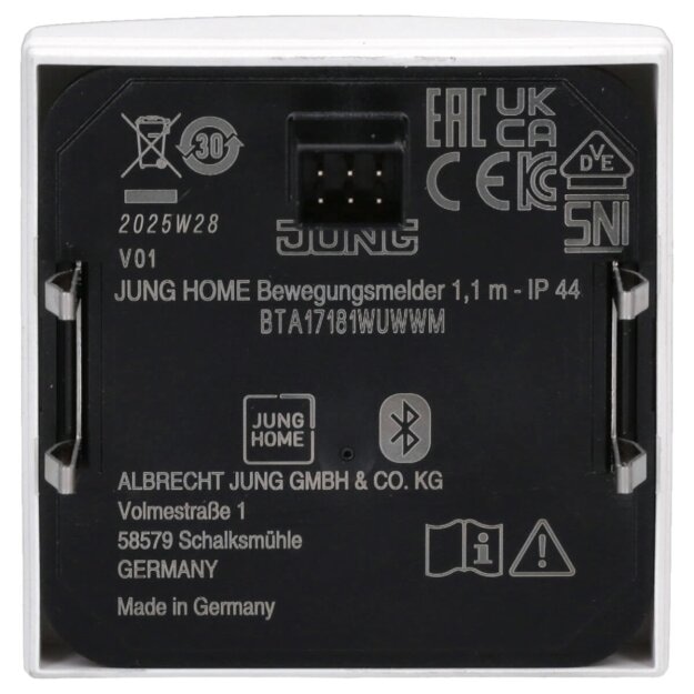 Jung BTA17181WUWWM JUNG HOME Bewegungsmelder 1,1 m - IP 44 Farbe Schneeweiß Matt Serie A