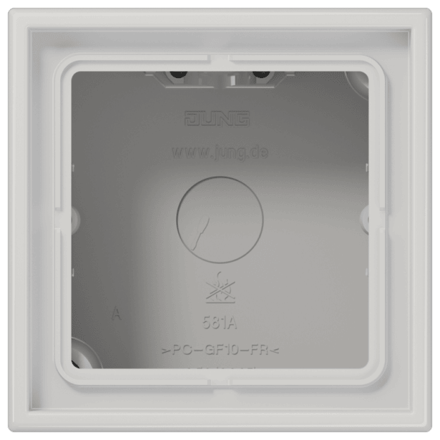 Jung LS581ALG Aufputz-Kappe m. Rahmen 1fach Farbe Lichtgrau