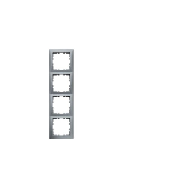 Berker 10149939 Rahmen 4fach S.1 aluminium matt