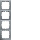 Berker 10149939 Rahmen 4fach S.1 aluminium matt