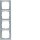 Berker 10149959 Rahmen 4fach senkrecht mit Beschriftungsfeld S.1 aluminium matt