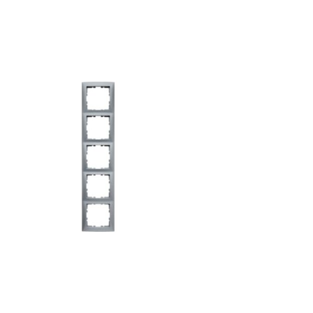 Berker 10159939 Rahmen 5fach S.1 aluminium matt