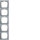 Berker 10159939 Rahmen 5fach S.1 aluminium matt