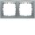 Berker 10229959 Rahmen 2fach waagerecht mit Beschriftungsfeld S.1 aluminium matt
