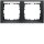 Berker 10229969 Rahmen 2fach waagerecht mit Beschriftungsfeld S.1 anthrazit matt