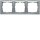 Berker 10239959 Rahmen 3fach waagerecht mit Beschriftungsfeld S.1 aluminium matt