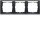 Berker 10239969 Rahmen 3fach waagerecht mit Beschriftungsfeld S.1 anthrazit matt