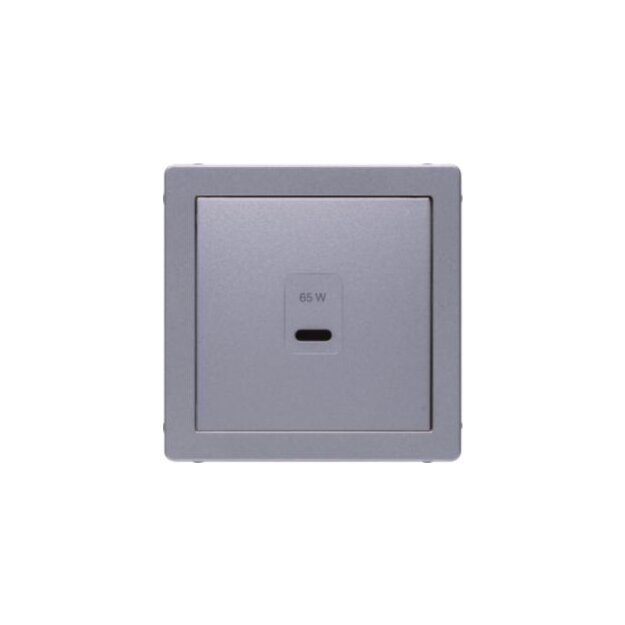 Berker 48606084 Zentralstück für USB Q.x aluminium samt lackiert
