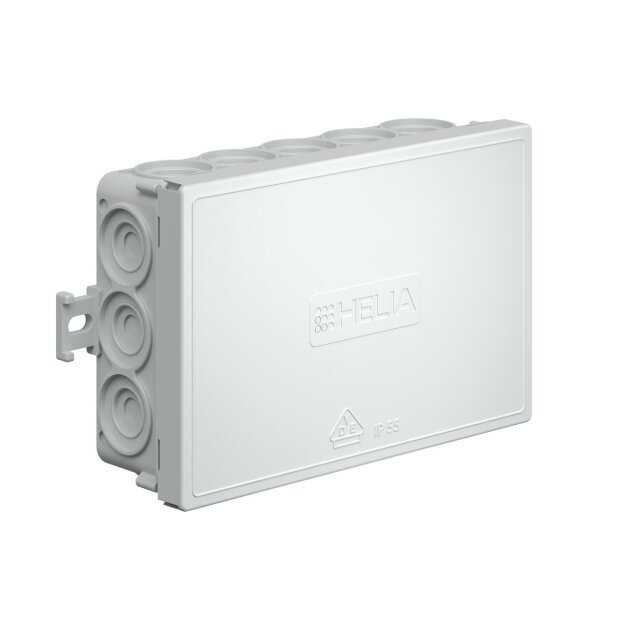 Kaiser 200 Kabelabzweigkasten IP55 mit Einführungen 16 x 20 mm 130 x 85 x 42 mm grau RAL 7035